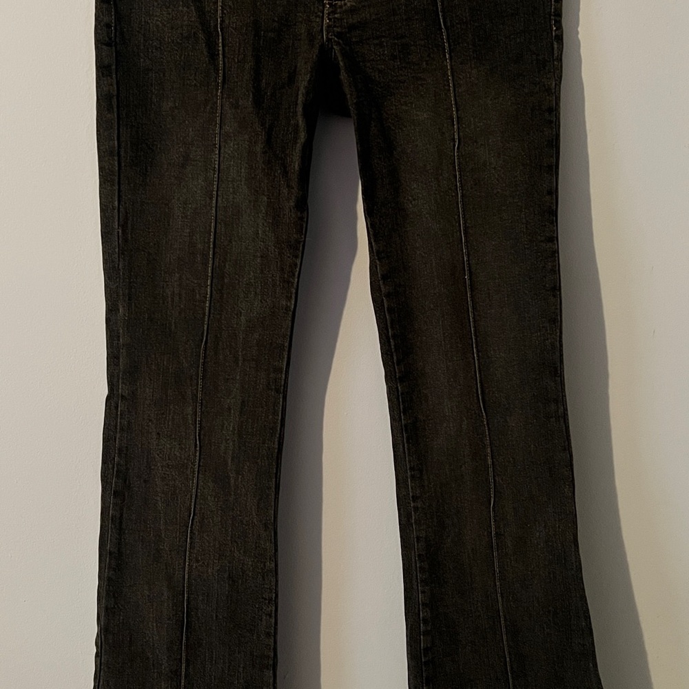 Blue Asphalt Low Rise Dark Blue Stretch Flare Jeans